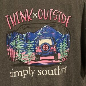 Simply Southern women’s t shirt Jeep outdoors size xl